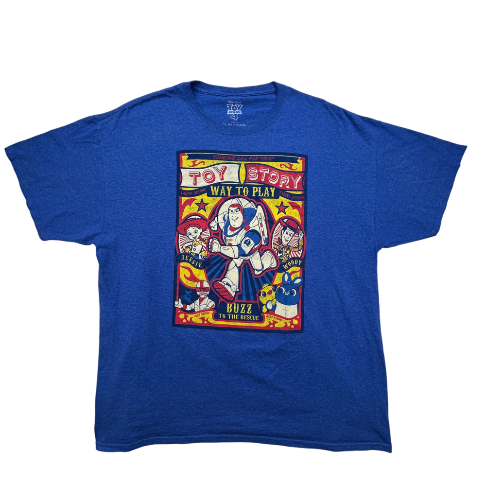 Toy Story Shirt Mens 2XL Disney Pixar Buzz Woody Jessie Ducky Bunny Blue